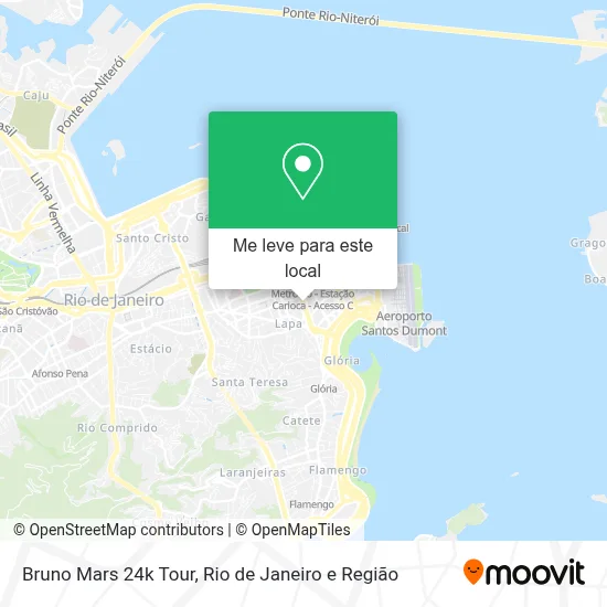 Bruno Mars 24k Tour mapa