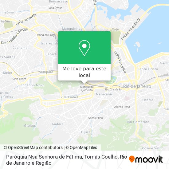 Paróquia Nsa Senhora de Fátima, Tomás Coelho mapa