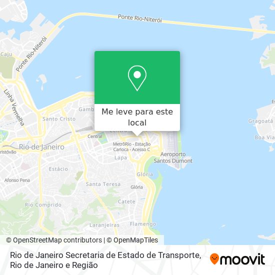 Rio de Janeiro Secretaria de Estado de Transporte mapa
