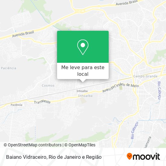 Baiano Vidraceiro mapa