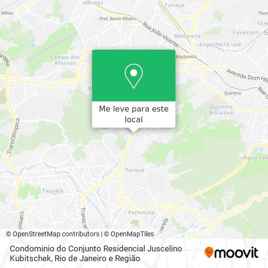 Condominio do Conjunto Residencial Juscelino Kubitschek mapa
