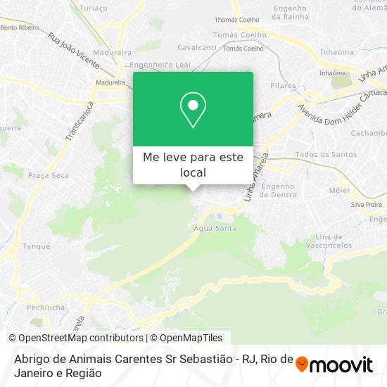 Abrigo de Animais Carentes Sr Sebastião - RJ mapa