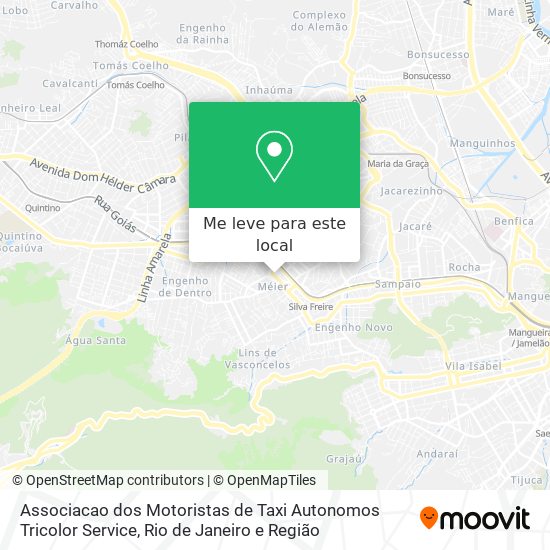 Associacao dos Motoristas de Taxi Autonomos Tricolor Service mapa