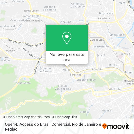 Open-D Access do Brasil Comercial mapa