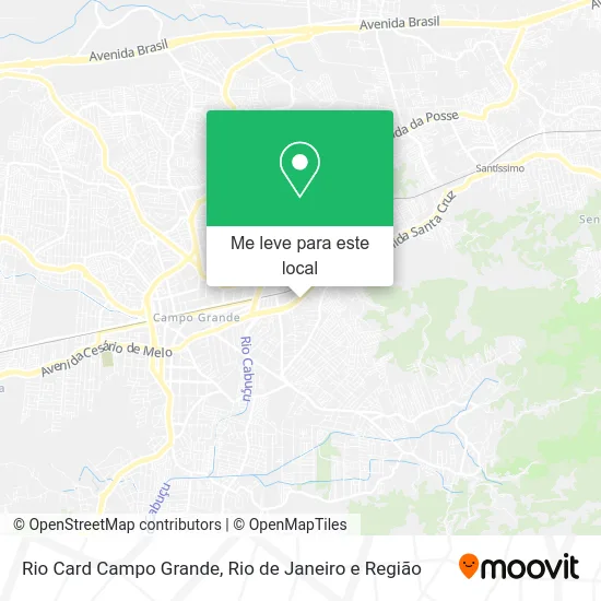 Rio Card Campo Grande mapa