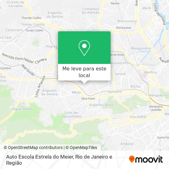 Auto Escola Estrela do Meier mapa