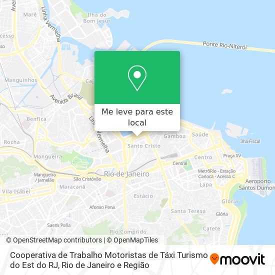 Cooperativa de Trabalho Motoristas de Táxi Turismo do Est do RJ mapa