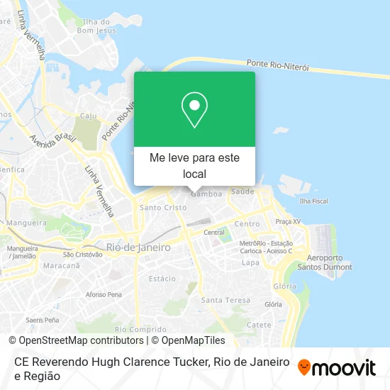 CE Reverendo Hugh Clarence Tucker mapa