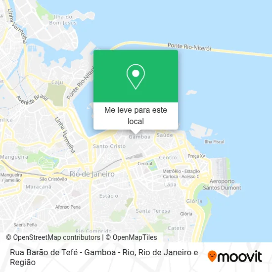 Rua Barão de Tefé - Gamboa - Rio mapa