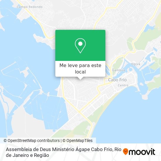 Assembleia de Deus Ministério Ágape Cabo Frio mapa