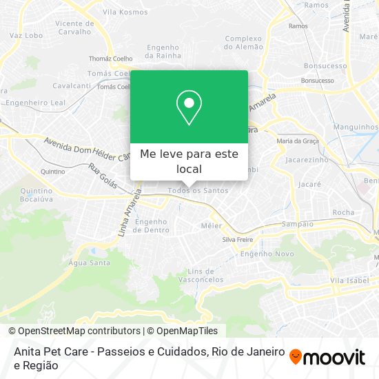 Anita Pet Care - Passeios e Cuidados mapa