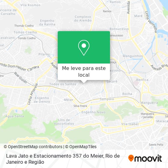 Lava Jato e Estacionamento 357 do Meier mapa