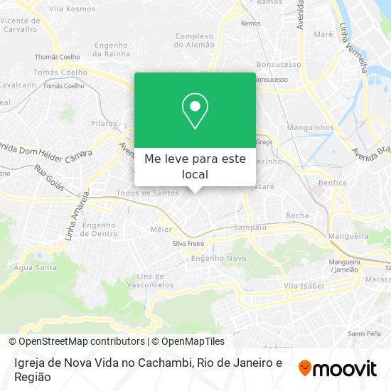 Igreja de Nova Vida no Cachambi mapa