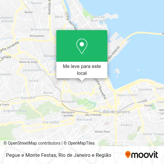Pegue e Monte Festas mapa
