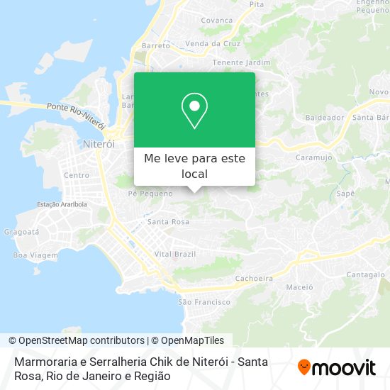 Marmoraria e Serralheria Chik de Niterói - Santa Rosa mapa