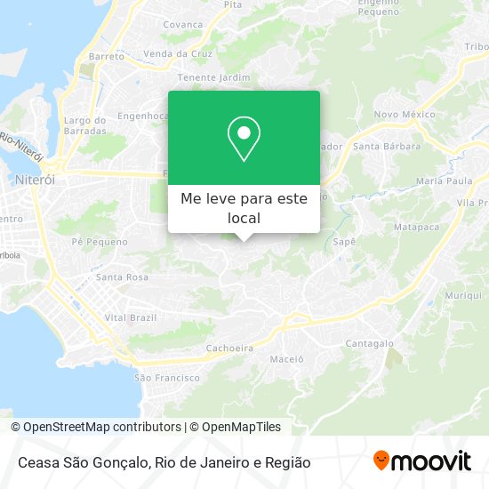 Ceasa São Gonçalo mapa