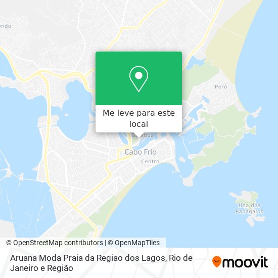 Aruana Moda Praia da Regiao dos Lagos mapa