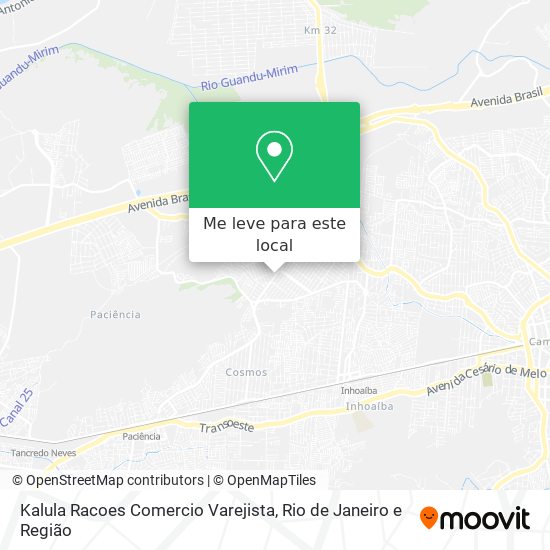 Kalula Racoes Comercio Varejista mapa