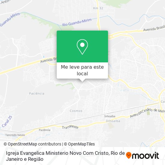 Igreja Evangelica Ministerio Novo Com Cristo mapa