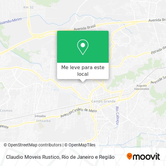 Claudio Moveis Rustico mapa