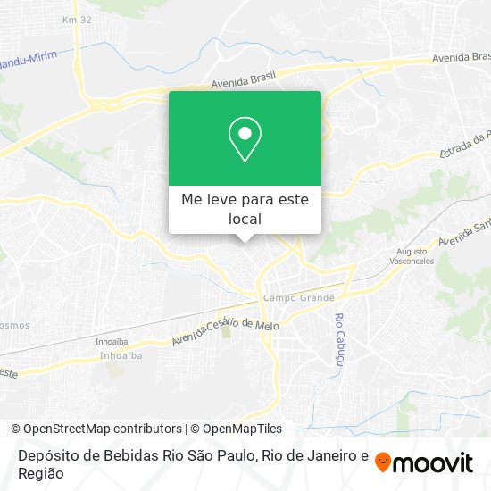 Depósito de Bebidas Rio São Paulo mapa