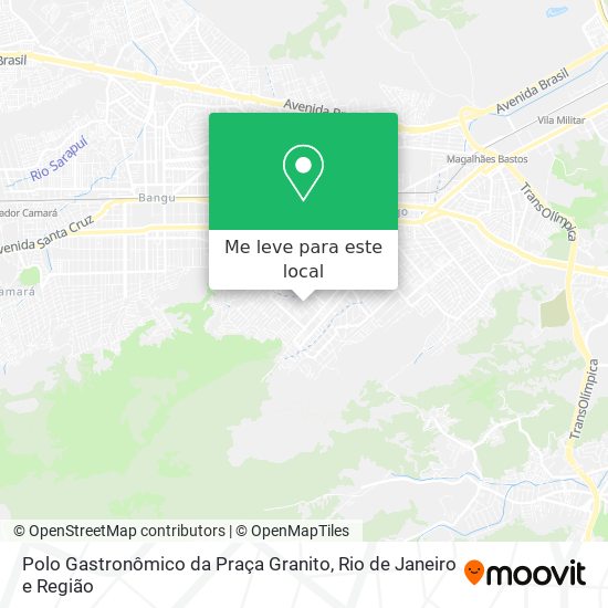Polo Gastronômico da Praça Granito mapa