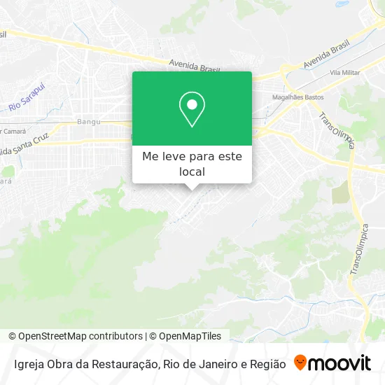 Igreja Obra da Restauração mapa