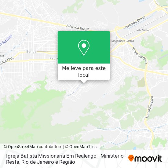 Igreja Batista Missionaria Em Realengo - Ministerio Resta mapa