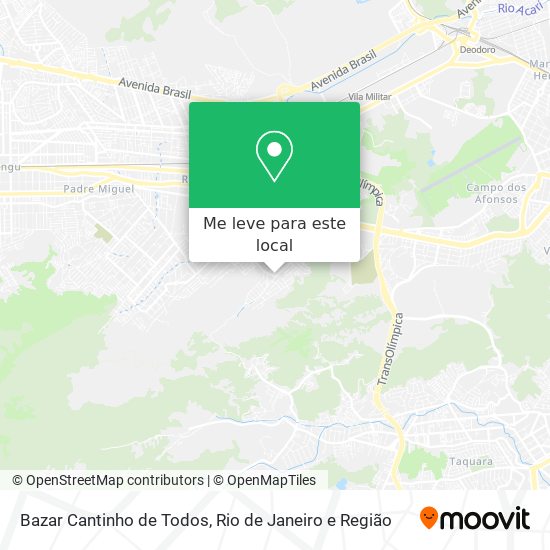 Bazar Cantinho de Todos mapa