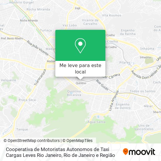 Cooperativa de Motoristas Autonomos de Taxi Cargas Leves Rio Janeiro mapa