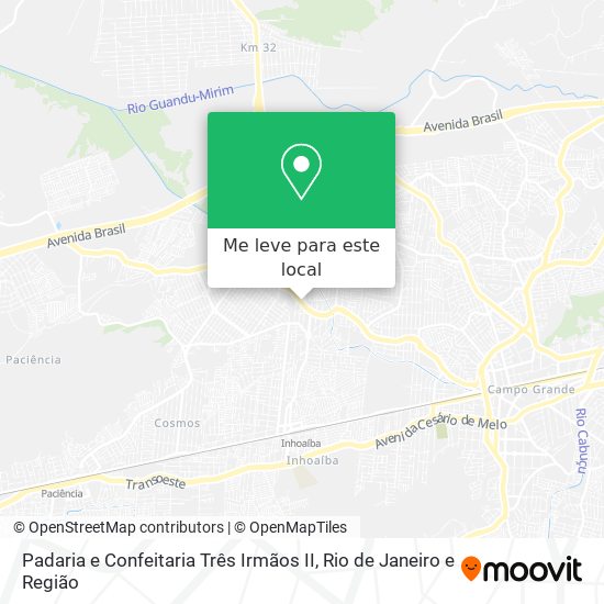 Padaria e Confeitaria Três Irmãos II mapa