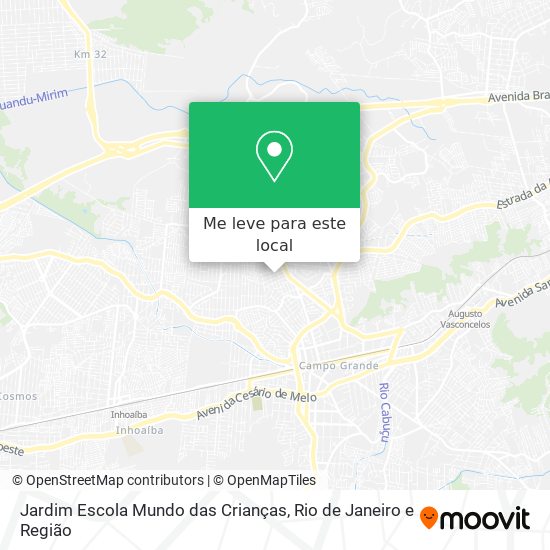 Jardim Escola Mundo das Crianças mapa