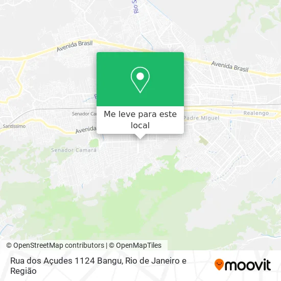 Rua dos Açudes 1124 Bangu mapa