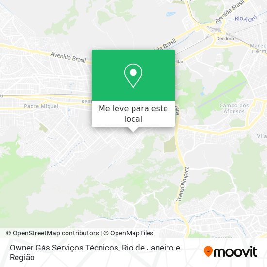 Owner Gás Serviços Técnicos mapa