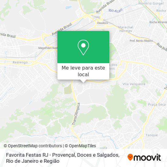 Favorita Festas RJ - Provençal, Doces e Salgados mapa
