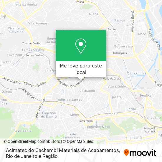 Acimatec do Cachambi Materiais de Acabamentos mapa