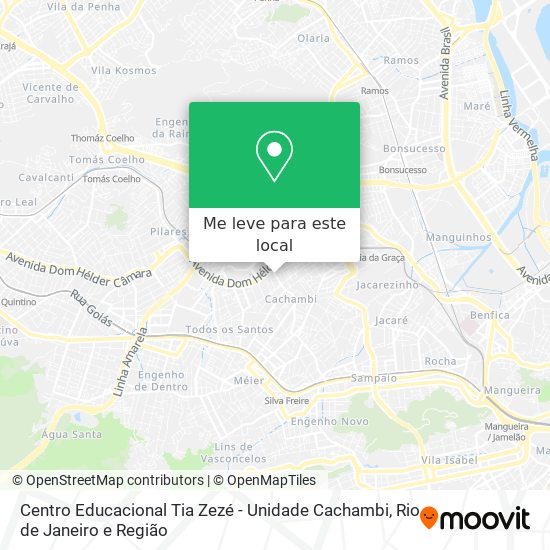 Centro Educacional Tia Zezé - Unidade Cachambi mapa