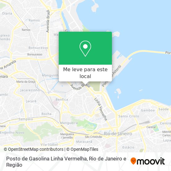 Posto de Gasolina Linha Vermelha mapa