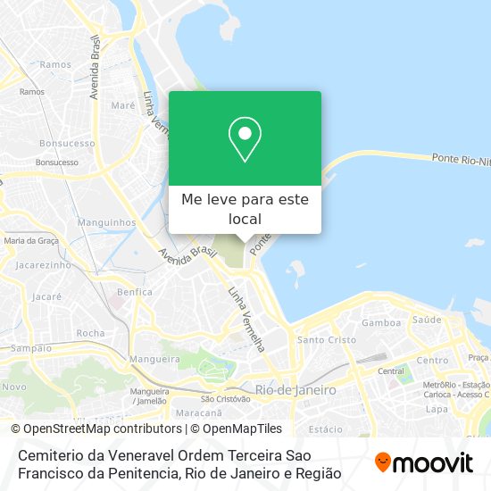 Cemiterio da Veneravel Ordem Terceira Sao Francisco da Penitencia mapa