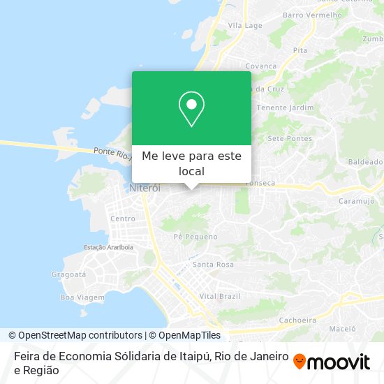 Feira de Economia Sólidaria de Itaipú mapa