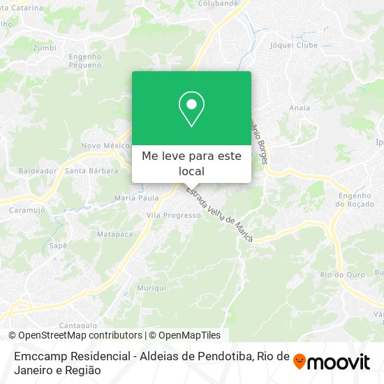 Emccamp Residencial - Aldeias de Pendotiba mapa