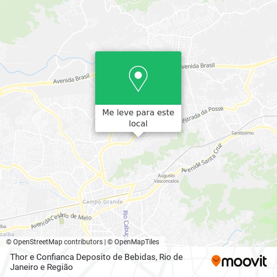 Thor e Confianca Deposito de Bebidas mapa
