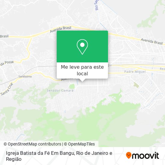 Igreja Batista da Fé Em Bangu mapa