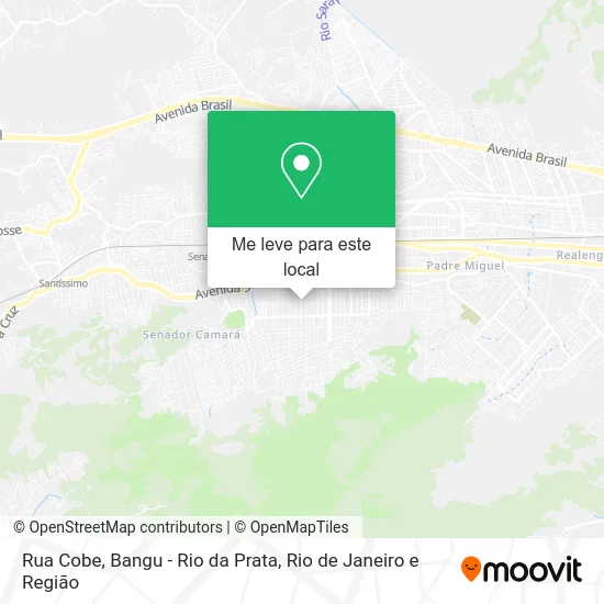Rua Cobe, Bangu - Rio da Prata mapa