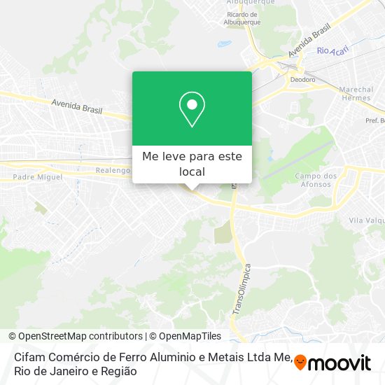 Cifam Comércio de Ferro Aluminio e Metais Ltda Me mapa