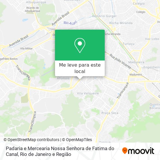 Padaria e Mercearia Nossa Senhora de Fatima do Canal mapa