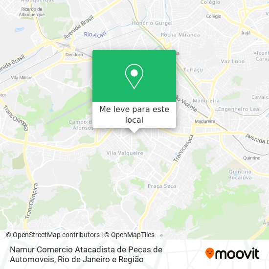 Namur Comercio Atacadista de Pecas de Automoveis mapa