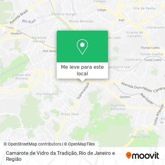 Camarote de Vidro da Tradição mapa