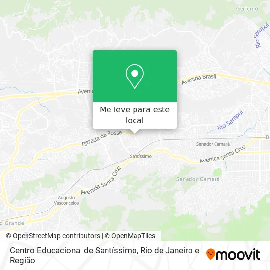 Centro Educacional de Santíssimo mapa