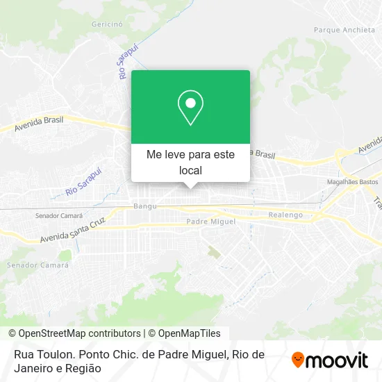 Rua Toulon. Ponto Chic. de Padre Miguel mapa